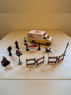 Vintage New Ray Emergency Rescue Playset with Rescue Figures